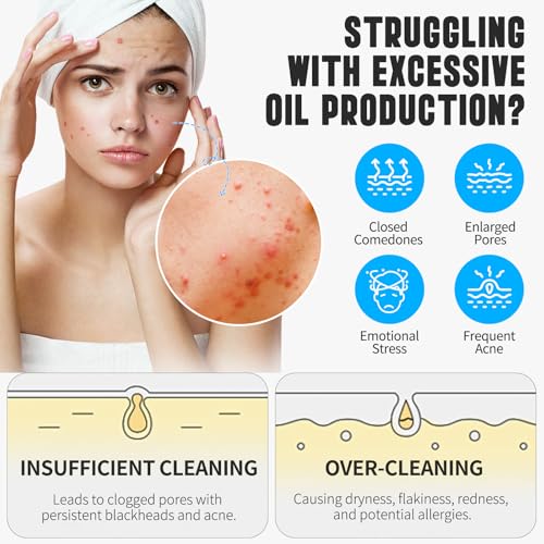 Turmeric Face Wash with Brush, Turmeric Kojic Acid Foaming Cleansing, Cleansing of Facial Skin for Face and Body, Help Balance Skin Oil and Water