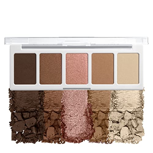wet n wild Color Icon Eyeshadow Makeup 5 Pan Palette, Matte, Shimmer, Metallic, Long Wearing, Rich Buttery Pigment, Cruelty Free - Walking On Eggshells (Pack of 2)