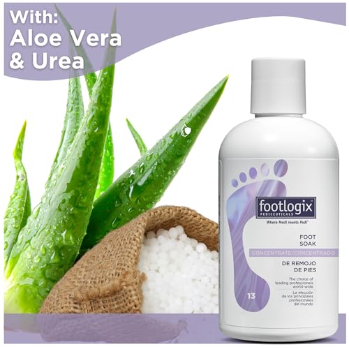 FOOTLOGIX Foot Soak Concentrate, 8.45 oz - Gentle Cleansing, Foot Bath Soak, Soften Dry Feet and Calluses