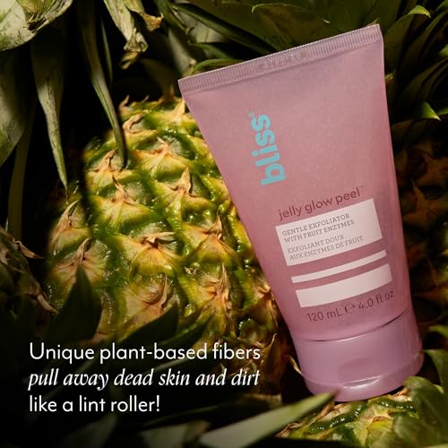 Bliss Jelly Glow Peel¢â Gentle Non-Abrasive Cleanser and Exfoliator With Fruit Enzymes - 4 Oz - Nourishes and Hydrates Skin - Clean - Vegan & Cruelty Free