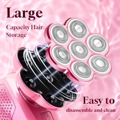 Electric Razors for Women Legs: 120 min Long Time Use Rechargeable Electric Shaver for Women - Waterproof Wet & Dry Hair Remover - Trimmer for Lady Face Public