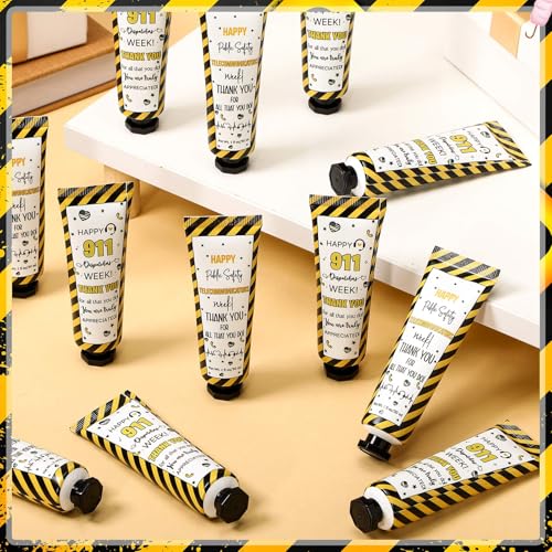 Loopeer 24 Pcs 911 Dispatcher Appreciation Gifts Bulk Hand Cream Travel Size Lotion Set Public Safety Telecommunicators Week Party Favors Birthday Retirement Thank You Gifts for Dispatch Life
