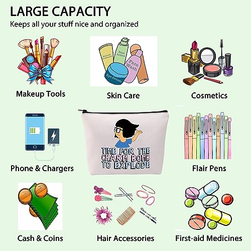 Tina Belcher Zipper Makeup Cartoon TV Show Merchandise Gifts Cartoon Inspired Gift For Tina Fans (TO EXPLODE)