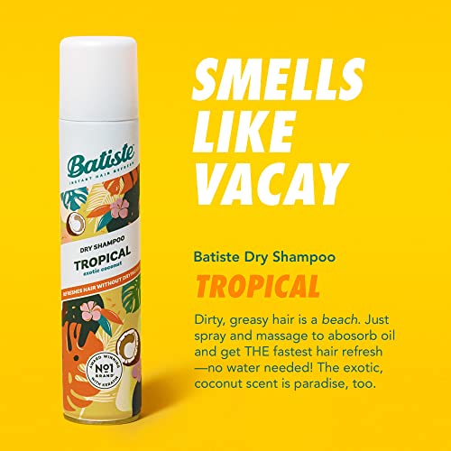 Batiste Dry Shampoo, Tropical, 6.73 Ounce (Packaging May Vary) (Pack of 2)