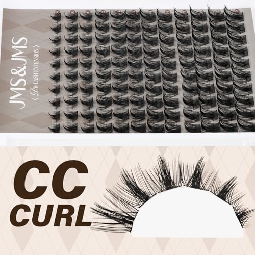 JMS&JMS Lash Clusters Eyelash Clusters 8-18MIX CC Curl Cluster Lashes Soft Wispy Lash Clusters Natural Look DIY Lash Extension At Home(California Sunset-8-18MIX)