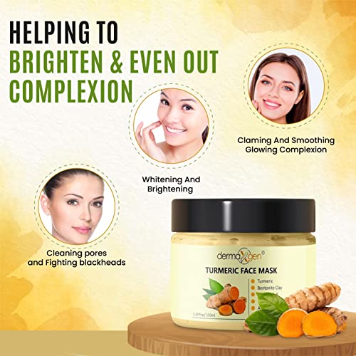 Organic Vitamin C Clay Mask Stick - Detox Clay Face Mask Stick for Acne Scars & Pore Cleansing - Cleanses Pores and Removes Blackheads - Helps to Improve Skin Texture and Even Tone - 5 FL OZ