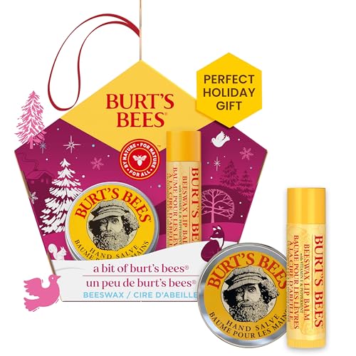Burt's Bees A Bit of Burt's Bees Beeswax Lip Balm and Hand Salve Gift Set, Natural Origin Skin Care and Lip Care, 2-Piece Set, 0.15 oz./0.3 oz.