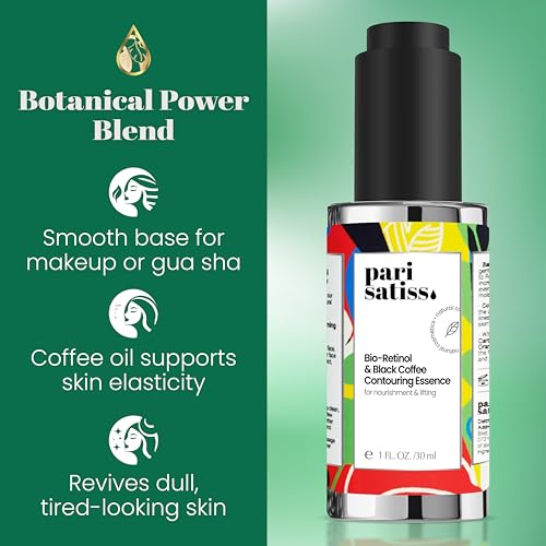 Bio-Retinol & Black Coffee Contouring Essence ? Anti Wrinkle Retinol, Skin Care Must Haves for Nourishment and Lifting, Sun Damaged Skin Repair Face