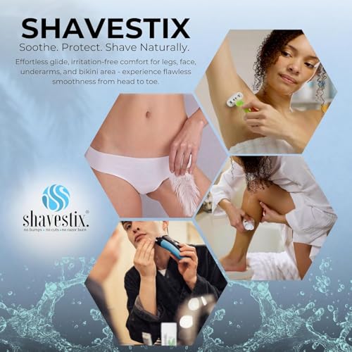 Shavestix Shaving Cream Stick 2.75 Oz [2 Packs]- Travel Size Toiletries for Women | Coconut Milk Based Razors, Shavers Friendly Hair Removal Cream Shave Bar | Sub Shaving Gel, Soap, Foam