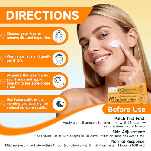 14% Azelaic Acid Acne Cream - Dark Spot Remover for Face, Acne Treatment & Acne Spot Treatment Salicylic Acid & Niacinamide ? Redness Reducing Skin Care,Evens Tone & Soothe Irritation & Rosacea£¬1oz