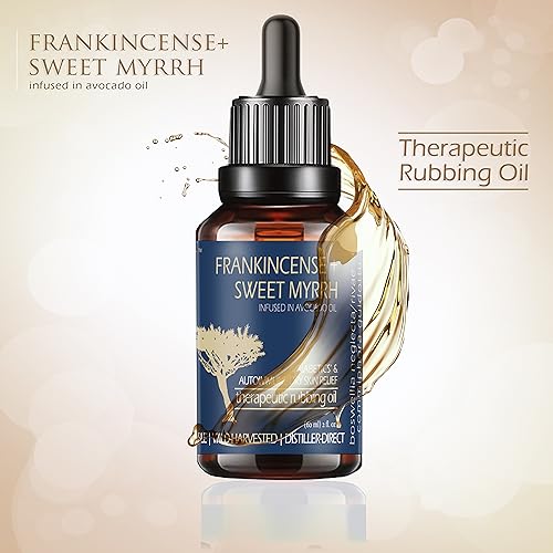 BALM OF GILEAD Neuropathy Frankincense & Sweet Myrrh Therapeutic Rubbing Oil - Instant Diabetic's & Autoimmune Dry Skin Relief & Repair, 2 fl oz