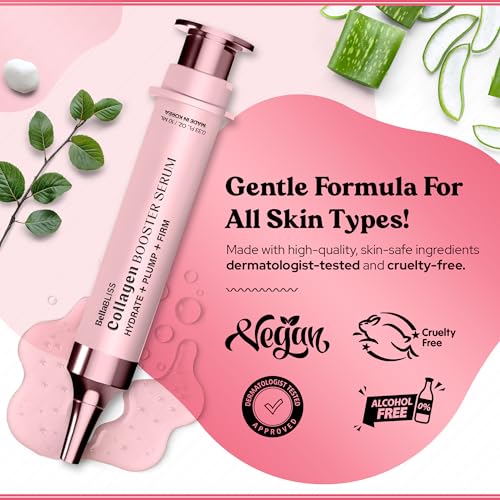 BellaBLISS Collagen Booster Serum for Face ? Hydrating & Plumping Korean Skincare with Anti-Aging, Fine Line Reduction, Firming & Glowing Skin Benefits ? Lightweight Formula ? 0.33 Fl Oz (10mL)
