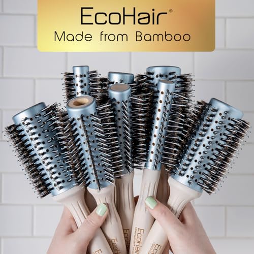 Olivia Garden EcoHair Bamboo Brush - Eco-Friendly Boar Bristles for Shine & Frizz Control