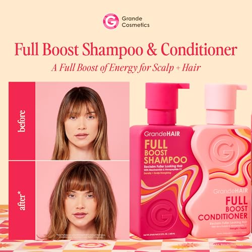 Grande Cosmetics GrandeHAIR Full Cleanse Travel Kit - Travel Size Shampoo & Conditioner - for Healthier, Fuller-Looking Hair