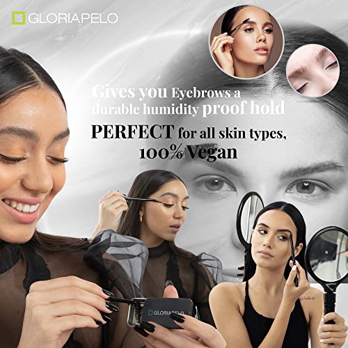 Eyebrow Gel and Brow Soap ? Set of 2 Soap Eyebrow Kit with Spoolie and Eyebrow Pomade Dark Brown or Chocolate ? Long-Lasting, Waterproof Vegan Formula ? Natural Eyebrow Effect