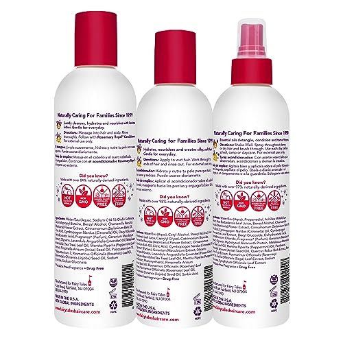 Fairy Tales Rosemary Repel Shampoo 12oz, Conditioner 8oz, Conditioning Spray 8oz, plus Daily Cleanse Shampoo 12oz, and Daily Cleanse Conditioner 12oz | Everyday Kids Shampoo and Conditioner Bundle
