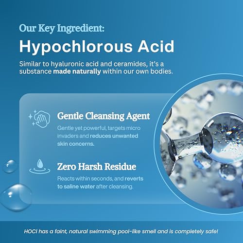 Hypochlorous Acid Spray ? Dermatologist Tested HOCl Facial Cleanser for Sensitive, Acne-Prone & Irritated Skin ? Soothes Redness, Eczema, Rashes & Itching ? Skin Repair Spray, 6.8 oz - Honeydew Labs