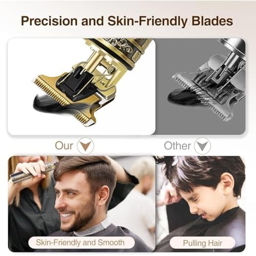 Rechargeable Cordless Beard Trimmer for Men (Slate Taupe)