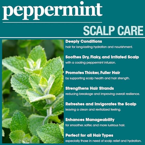 Difeel Peppermint Scalp Care Shampoo 12 oz. - Made with Natural Ingredients