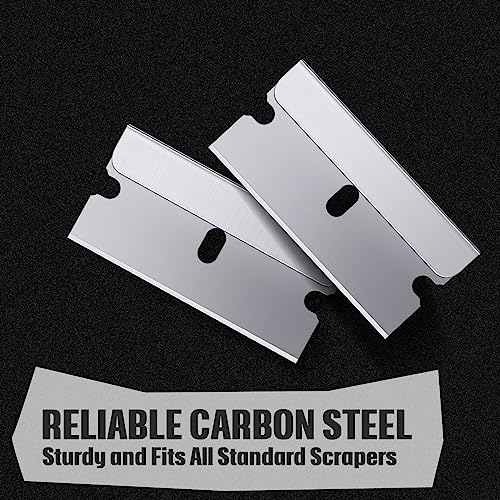 Lasnten 1500 Pcs Single Edge Razor Blades, Industrial Scraper Razor Blades Safety Straight Edge Replacement Box Cutter Blade for Glass Paint Scraper, Removing Labels, Decals, Stickers