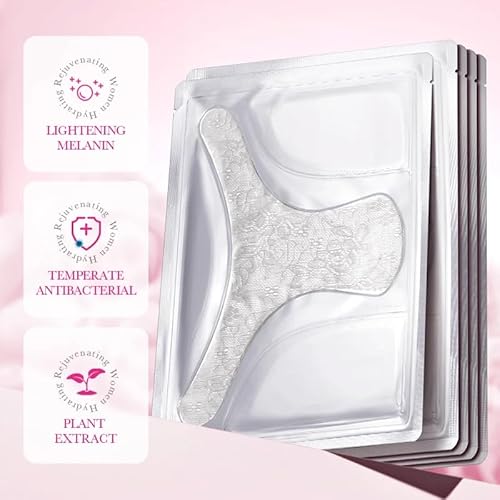 Laymoon 5-Pack T-Shaped Hydrogel Vajacial Mask ? Hydrating Bikini Mask with Hyaluronic Acid & Aloe Vera | Soothing Care for Razor Bumps, Dark Spots & Ingrown Hairs | Post-Hair Removal Skincare