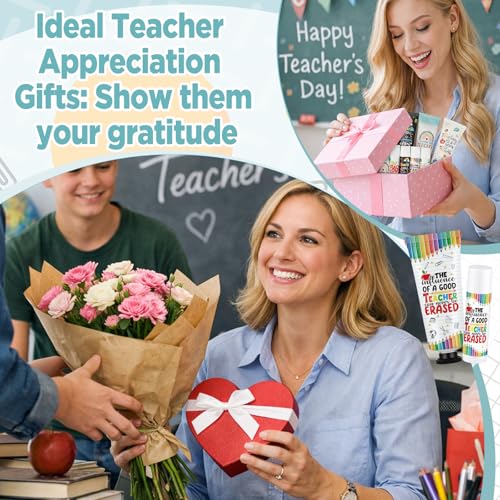 Loopeer 30 Sets Teacher Appreciation Gifts Bulk 5 Style Travel Size Lip Balm and Hand Cream Thank You Gift Sets for Teacher Staff Team Woman Man Office Supplies Back to School Party Favors
