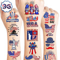100 PCS Independence Day American Temporary Tattoos Themed Birthday Party Decorations Favors Supplies Decor Cute 4th of July Fourth of July Tattoo Stickers Gifts For Boys Girls Class Prizes Carnival