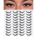 False Eyelashes 20 Pairs Wispy Lashes Faux Mink Lashes 14mm 3D Fluffy Cat Eye Lashes £¨style 20-061)
