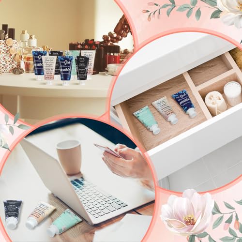 72 Pcs Christian Hand Cream Bulk for Women Christian Gift Mini Travel Size Religion Bible Verse Lotion for Skin Dry Hand Lotion Mother's Day for Mom Grandma Church Prayers Coworker
