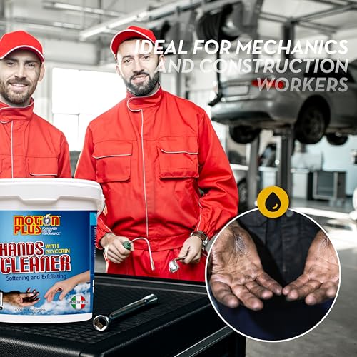 Motion Plus Heavy Duty Hand Cleaner ? Industrial Grease Remover, Oil and Automotive Fluids Degreaser, Mechanics Soap with Glycerin, Exfoliating Hand Soap for Garage, Workshop, & Working Hands, 4000ml