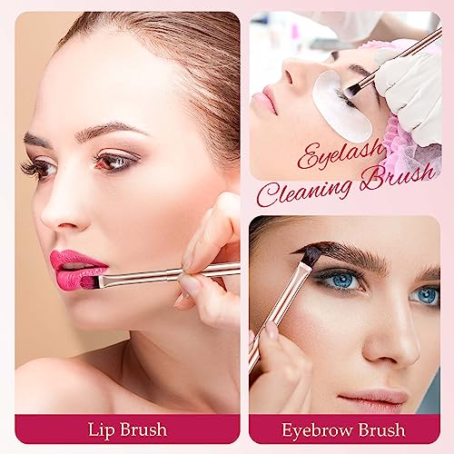 Bokon 50 Pcs Eyeshadow Smudge Brush 2 in 1 £¬ 2 Double Ended Concealer Brush Under Small Soft Firm Pointed Foundation Makeup Applicator for Blending Eye Shadow Liner