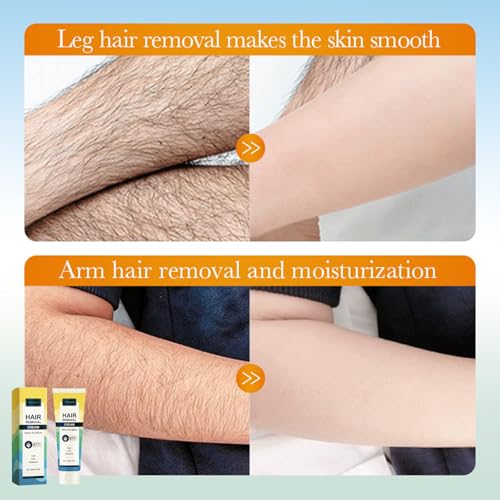 Painless Hair Removal Cream, Private Pubic Hair Remover for Women and Men Depilatory Creams for Body Legs Arms Underarms, Painless Bikini Hair Remover Cream Sensitive Skin Friendly 4.23 Fl Oz