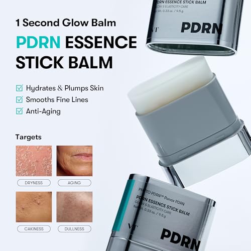 VT COSMETICS Bundle PDRN Essence 100 & PDRN Essence Stick Balm, Glow Serum & Collagen Multi Balm, Wrinkle Care, Firming & Anti-Aging, Hydrating, Skin Restoration, Korean Skincare
