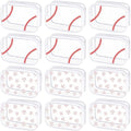 Kacctyen 12 Pcs Baseball Clear Makeup Bag with Zipper Bulk Sport Goodie Clear PVC Pouch Organizer Waterproof Travel Case for Woman Team Gifts Birthday Decorations Supplies