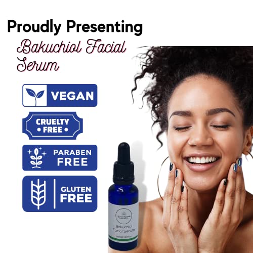 Bakuchiol Facial Serum 30ml 1.05fl.oz Anti Aging, Wrinkles, Fine Lines & Dark Spots Reduction Serum