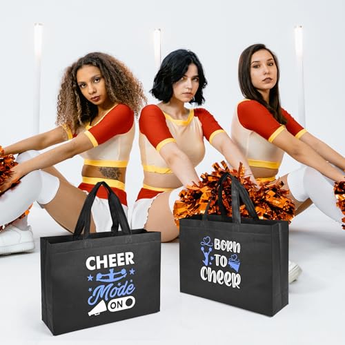 Olgaa 48 PCS Cheerleader Gifts: 24 PCS Cheer Bags & 24 Black Cheer Keychains