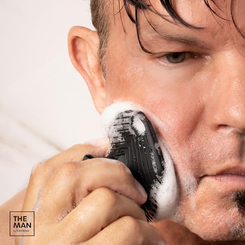 The Man Silicone Face Scrubber & Silicone Back Scrubber with Hooks - Bundle