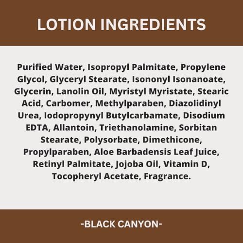 Black Canyon Clove & Nutmeg Scented Body Lotion with Lanolin and Jojoba Oil, 12 Oz