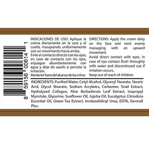 Baba de Caracol Snail Cream With Collagen Regenerating & Firming Cream Crema Regenerante & Reafirmante