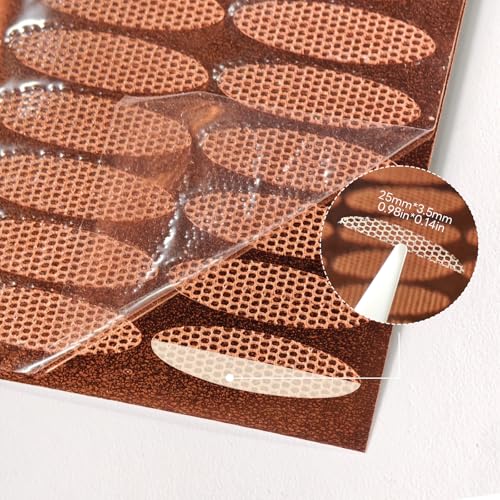 480 Pcs Breathable Double Eyelid Tape Invisible Eyelid Lifting Strips Glue-Free Face Eye Makeup Tape Natural Lace Lid Stickers with Tools - Pink Gold Base 20 Sheets L Size
