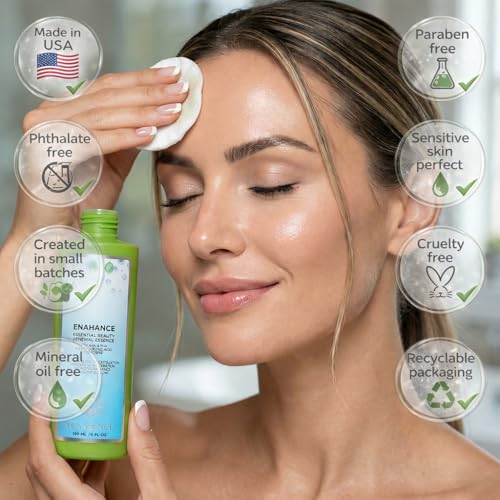 Yunasence ENAHANCE Essential Beauty Renewal Essence, 6oz. with AHA+PHA, 4-D Hyaluronic Acid. Gentle Facial Peel for Brighter, Younger, More Even Skin.