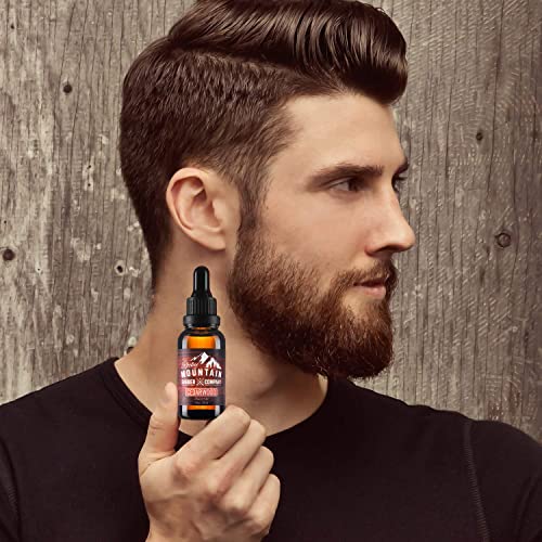 Rocky Mountain Barber Company Men¡¯s Cedarwood Beard Oil - Featuring Grapeseed Oil, Coconut Oil, Argan Oil and Real Cedarwood Essential Oil