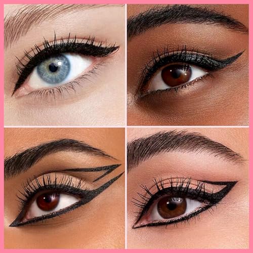 iMethod Liquid Eyeliner - Waterproof Eyeliner 2-in-1 Dual-Ended Eye Liner with Precise Brush-Tip and Thick Tip, Black Liquid Liner Pen, Matte Finish, Long Lasting, Smudge-proof, Transfer-proof, Black