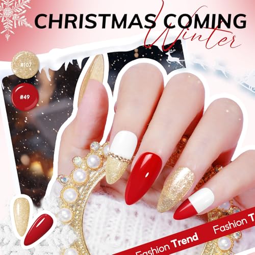 COSCELIA 60 PCS Gel Nail Polish Set, 55 Colors Gel Nail Polish with 5pcs Top Base Coat All Seasons Nail Polish Kit Winter Spring Full Colors Manicure Nail Art Gifts for Women Girls
