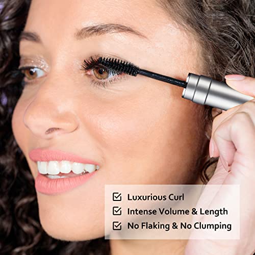 LOVE CINEMA Korean Mascara ? Curling & Voluminous Mascara, Waterproof, Smudge-Proof, Long-Lasting, No Clumping, No Flaking ? Black, 0.24 Fl Oz (Silver Package) K-Beauty [Made in Korea]