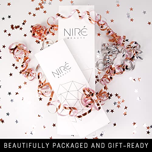 Nir? Eye Brush Set - Award Winning Eye Makeup Brushes for Eyes and Brows Including Eye Shadow Brush Set, Eyebrow Brush and Tweezers Rose Gold