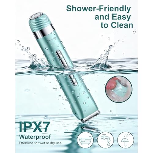 Electri Razors for Women, 2 in 1 Personal Groomer Kit Bikini Trimmer for Women Painless Lady Shaver for Face, Bikini, Underarm, Legs, Arms Waterproof, USB Rechargeable Facial Hair Trimmer
