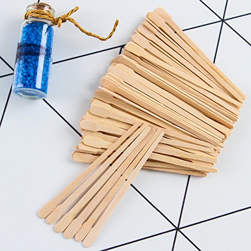 Aneco 800 Pieces Wood Wax Applicator Sticks Wax Spatulas Small Wood Spatulas Applicator for Hair Eyebrow Removal, 2 Style