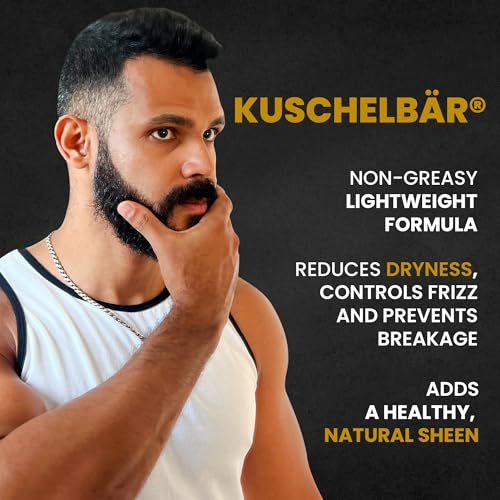 KUSCHELBAR - Beard Oil for Men | Beard Oil for Beard Growth | Provides Hydration, Softness, and Shine | Deep Moisture, Nourishment & Frizz Control | Leave-In, Non-Greasy, Lightweight l 3,38 fl.oz