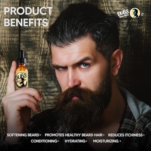 Beard Oil | Natural Moisture & Beard Softener | Relieve Beard Itch | Mens Hair Growth Oil | Natural Shine Beard Growth Oil Mustache Gifts for Men | Lavender Scent | 1 Ounce